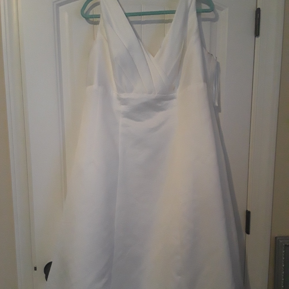 Off white wedding gown with train and pick-up